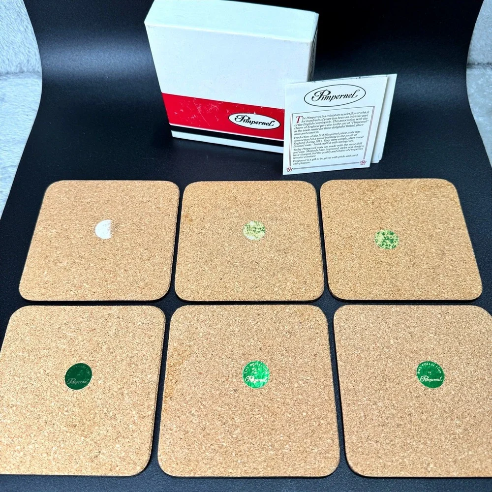Pimpernel Hooker's Fruits Coasters Set 6 RHS Botanical Made England Boxed